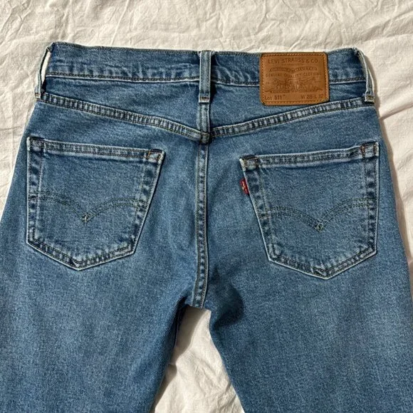 Men Levis Premium 511 Slim Fit Jeans Dark Indigo Wash Durable Denim 28 x 32 - Picture 14 of 14